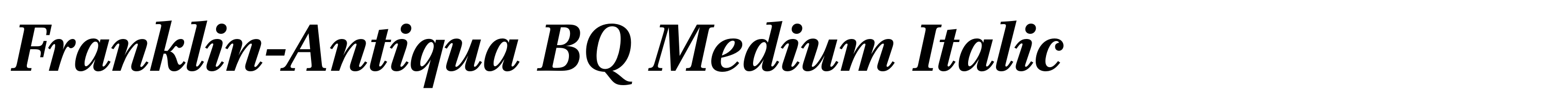 Franklin-Antiqua BQ Medium Italic
